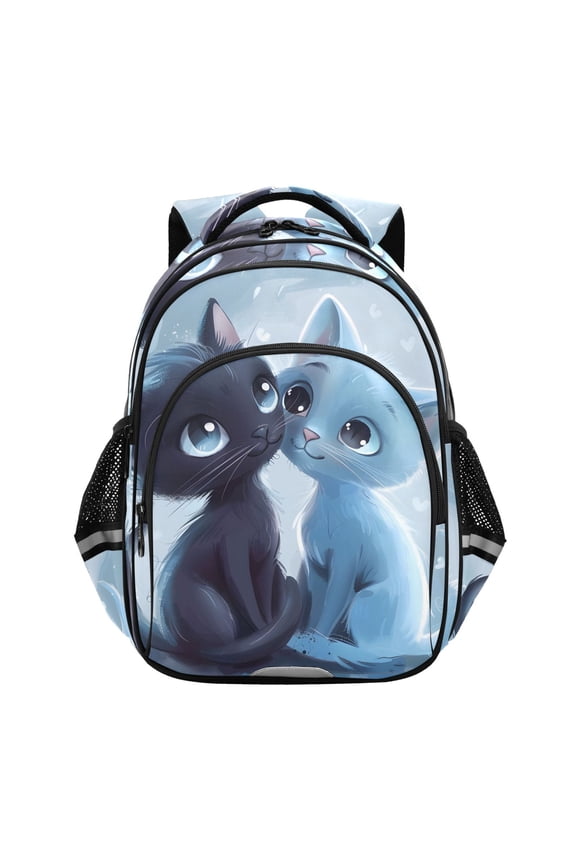Cats Couple School Backpack Elementary Bag Bookbag Travel Rucksack