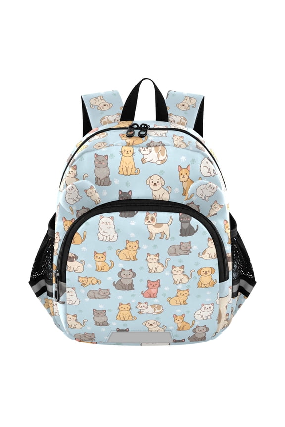 Cats Dogs Paw Mini Backpack School Bookbag Age 3-7 Medium