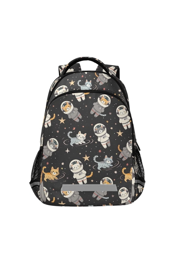 Cats on Space Backpack Elementary School Bag Bookbag Travel Rucksack