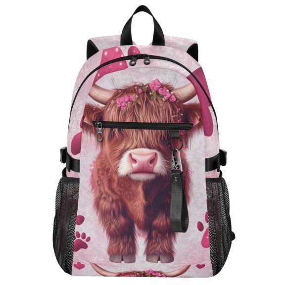 ALAZA Cattle Footprints Pattern School Backpack Travel Laptop Bag College Bookbag Casual Daypack for Women Men