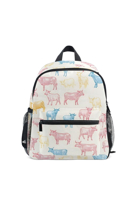 Cattles Pattern School Backpack Small Bookbag Mini Bags