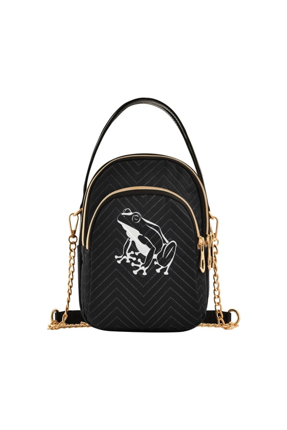 Chain Crossbody Bags for Women A Frog Shoulder Handbag Phone Purse