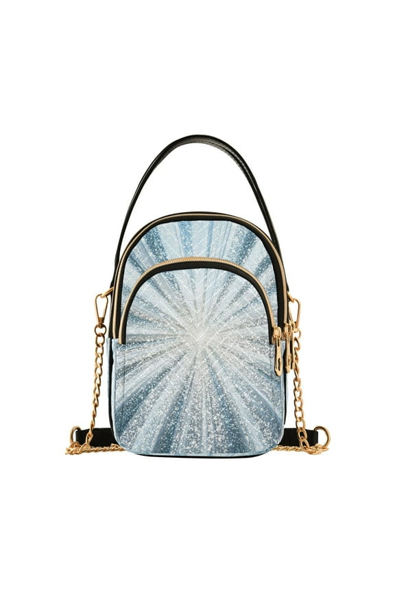 Chain Crossbody Bags for Women Blue Fireworks Shoulder Handbag Phone Purse