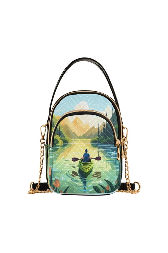 Chain Crossbody Bags for Women Boating- 101 - To Boating Landscape Shoulder Handbag Phone Purse
