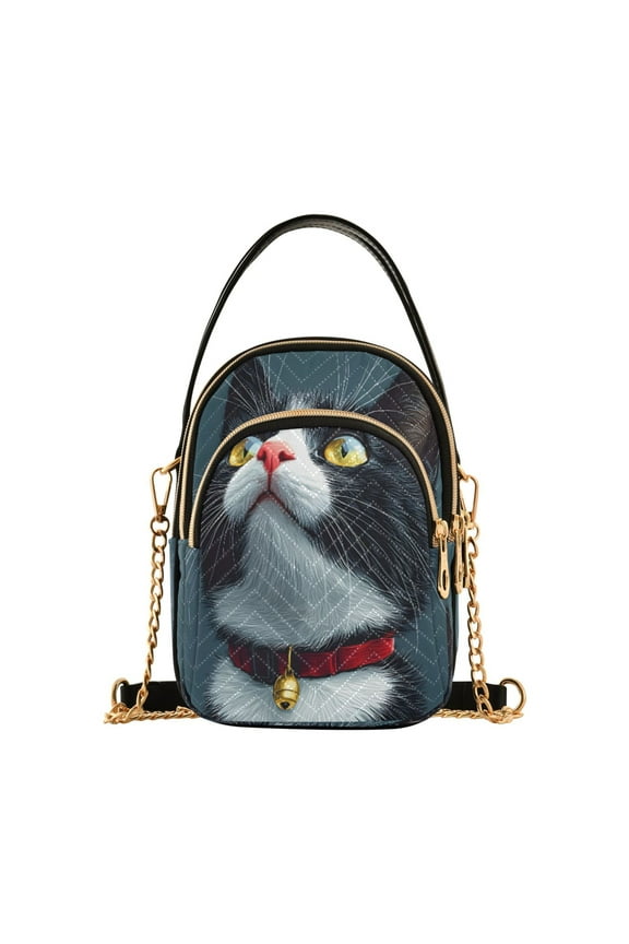 Chain Crossbody Bags for Women Cat Shoulder Handbag Phone Purse