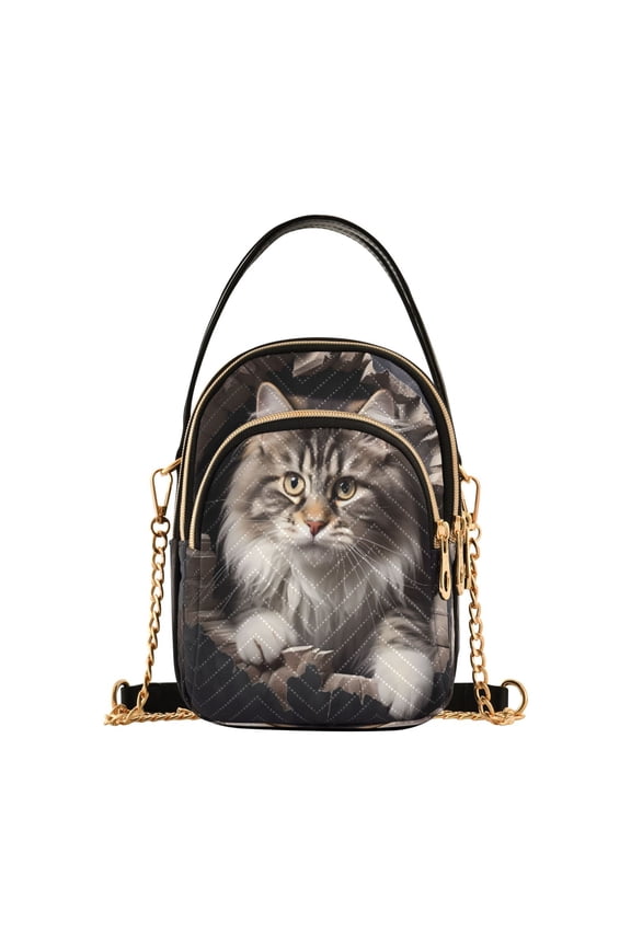 Chain Crossbody Bags for Women Cat Shoulder Handbag Phone Purse