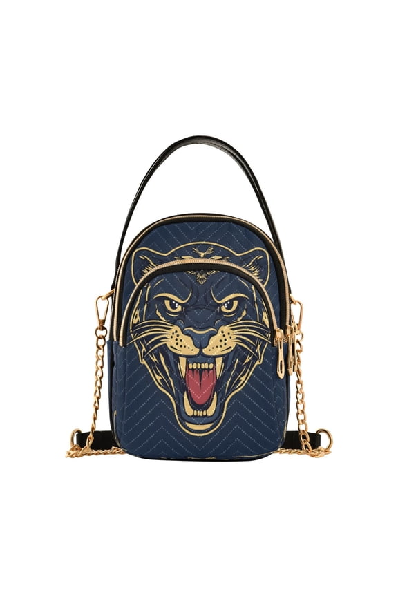 Chain Crossbody Bags for Women Cheetah Heamaine Coon Catd Shoulder Handbag Phone Purse