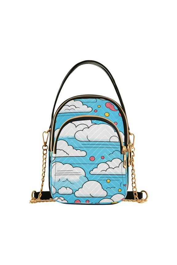 Chain Crossbody Bags for Women Clouds Cute Shoulder Handbag Phone Purse