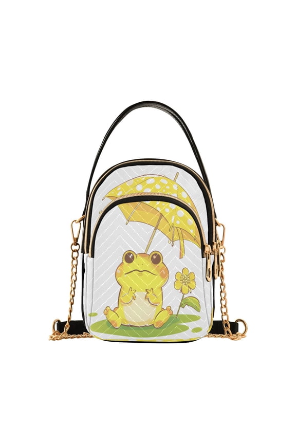 Chain Crossbody Bags for Women Cute Frog Shoulder Handbag Phone Purse