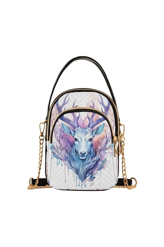 Chain Crossbody Bags for Women Deer Shoulder Handbag Phone Purse
