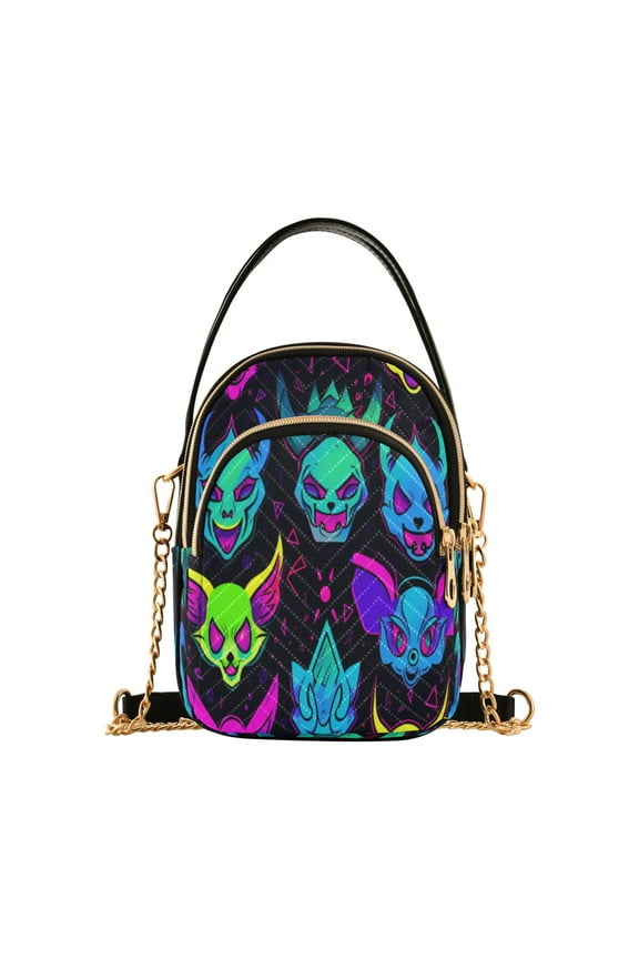 Chain Crossbody Bags for Women Devils Purple in Magic Shoulder Handbag Phone Purse