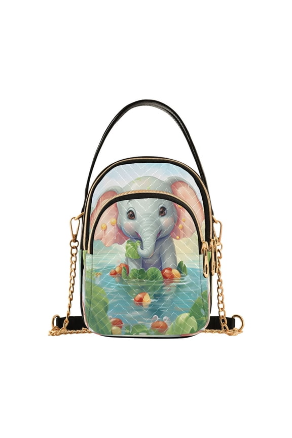 Chain Crossbody Bags for Women Elephant in Sea Shoulder Handbag Phone Purse