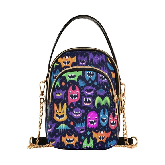 ALAZA Chain Crossbody Bags for Women Magic Cute Devils Shoulder Handbag Phone Purse