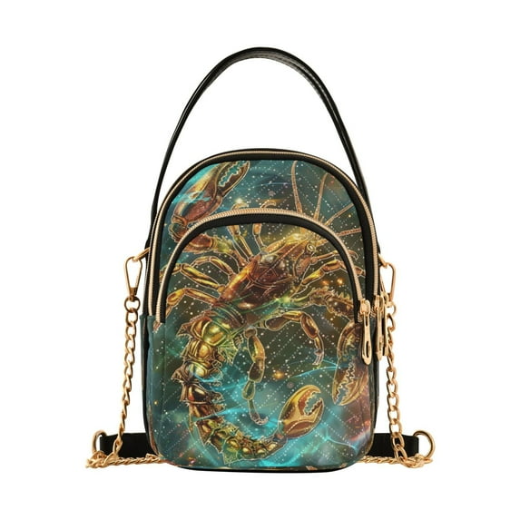 ALAZA Chain Crossbody Bags for Women Magic Scorpio Zodiac Shoulder Handbag Phone Purse