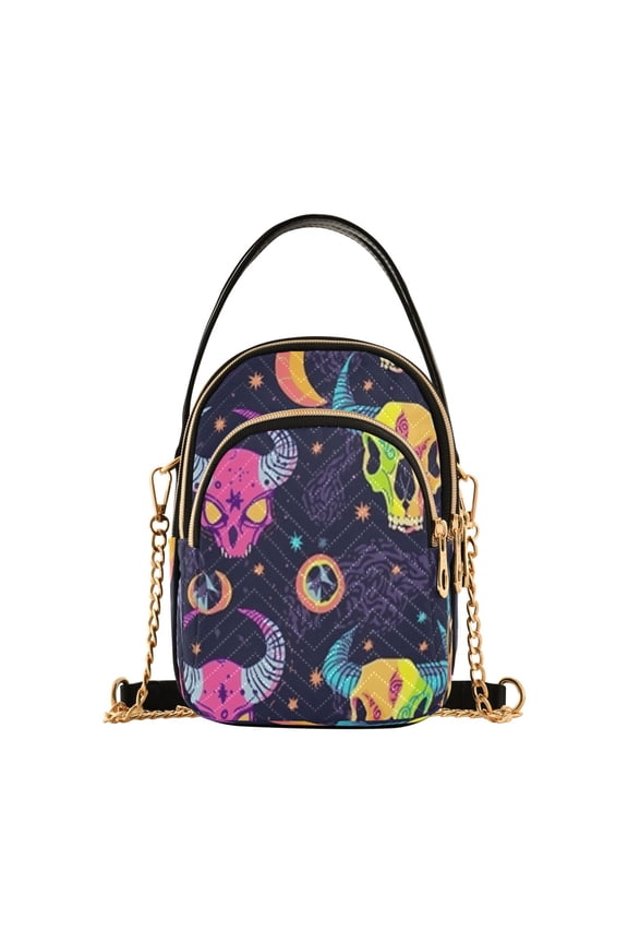 Chain Crossbody Bags for Women Magic Sheeps Devil with Moon Shoulder Handbag Phone Purse