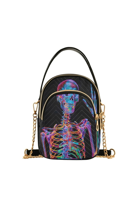 Chain Crossbody Bags for Women Magic Skull Shoulder Handbag Phone Purse