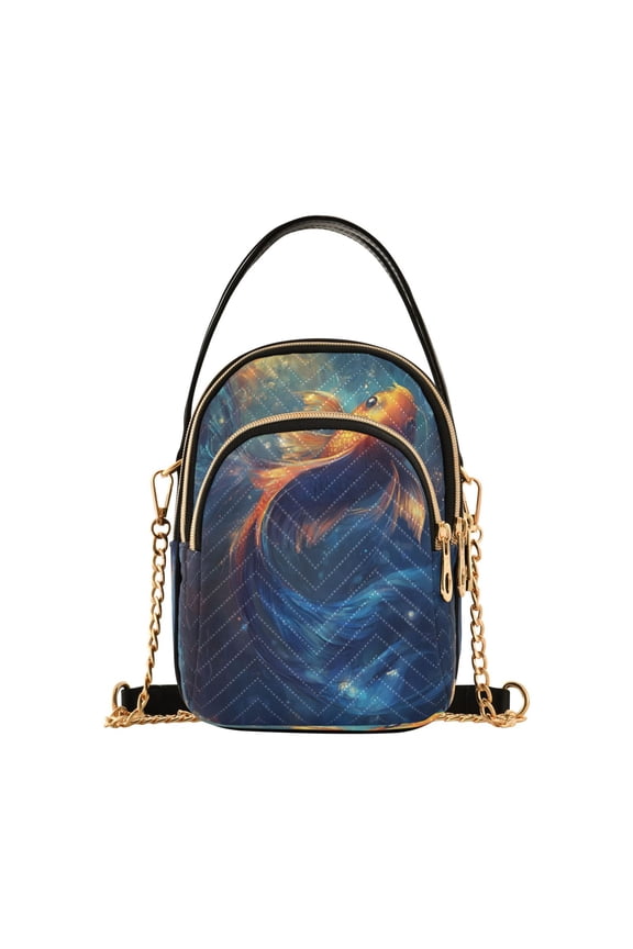 Chain Crossbody Bags for Women Magical Fish Shoulder Handbag Phone Purse