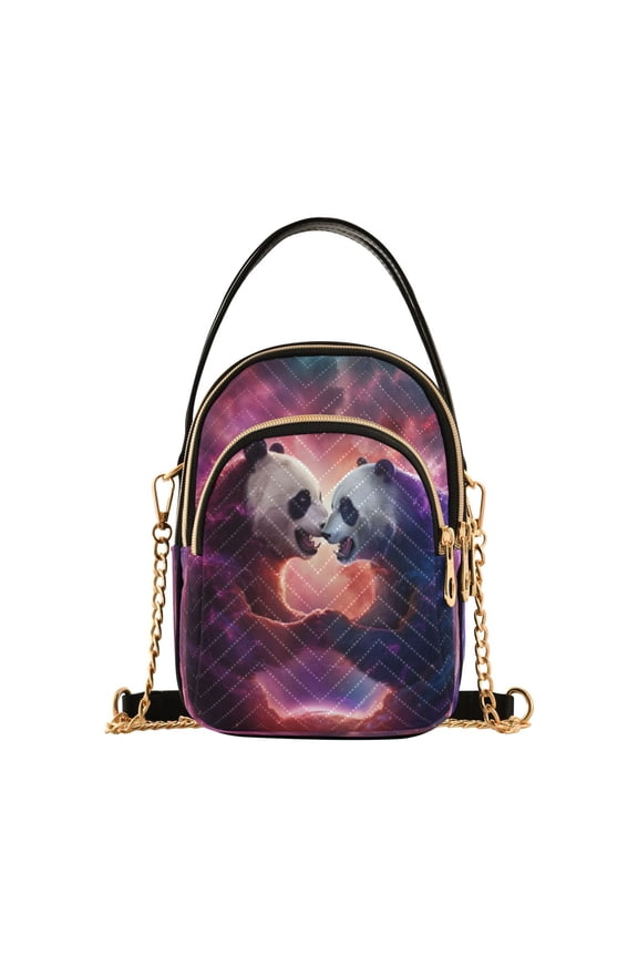 Chain Crossbody Bags for Women Pandas Shoulder Handbag Phone Purse