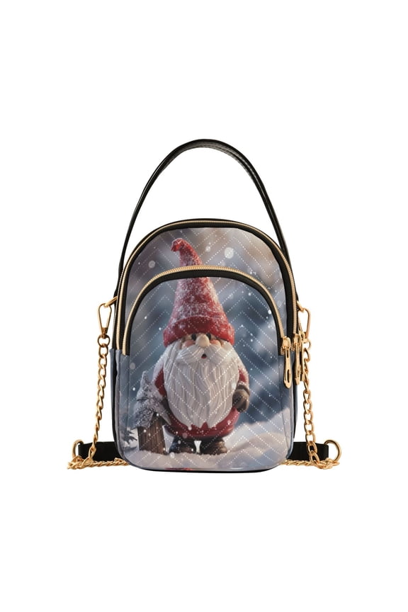 Chain Crossbody Bags for Women Santa Claus Shoulder Handbag Phone Purse