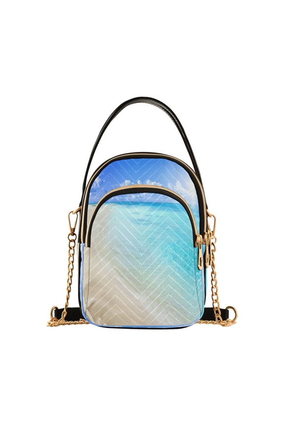 Chain Crossbody Bags for Women Shells on Beach Shoulder Handbag Phone Purse