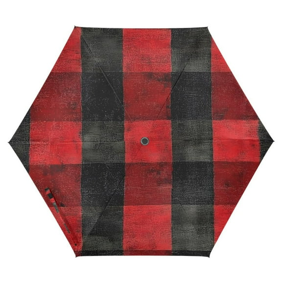 ALAZA Checkered Art UPF 50+ Compact Folding Umbrella for Rain Travel Umbrella Packable