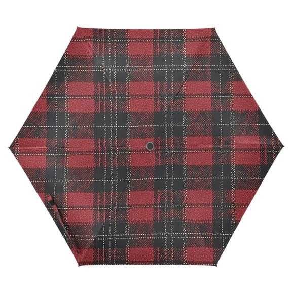 ALAZA Checkered Artistic UPF 50+ Compact Folding Umbrella for Rain Travel Umbrella Packable