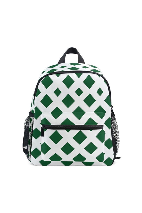 Checkered Geometric School Backpack Small Bookbag Mini Bags