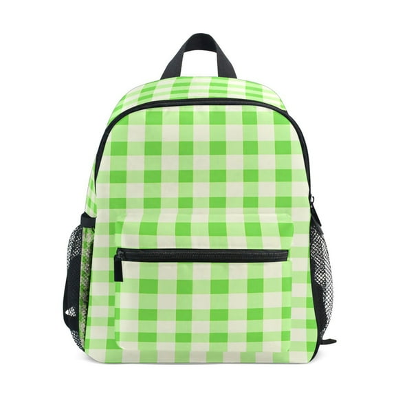 ALAZA Checkered Green School Backpack Small Bookbag Mini Bags