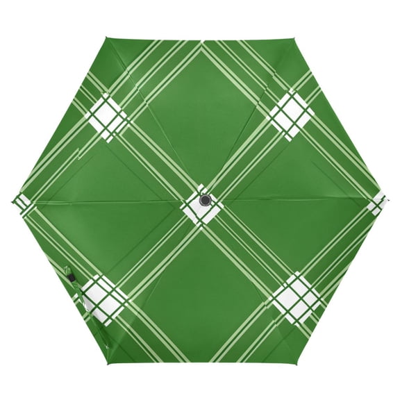 ALAZA Checkered Grid Pattern UPF 50+ Compact Folding Umbrella for Rain Travel Umbrella Packable
