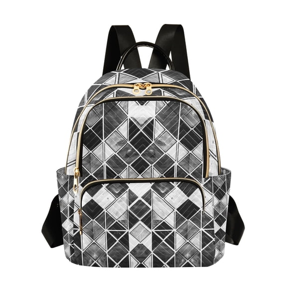 ALAZA Checkered Grid Plaid Pattern Womens Travel Laptop Backpack Large Daypack Ladies Shoulder Bags S