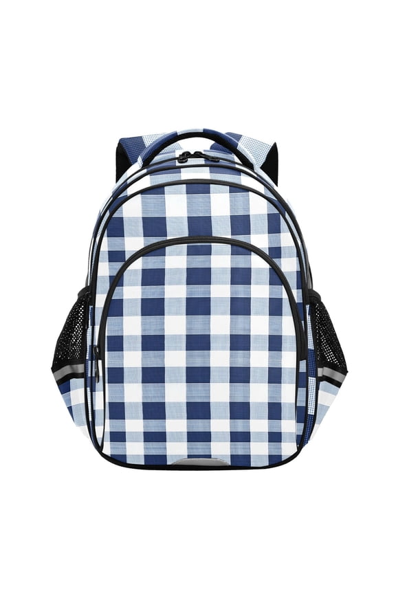 Checkered Grid-a3 School Backpack Elementary Bag Bookbag Travel Rucksack