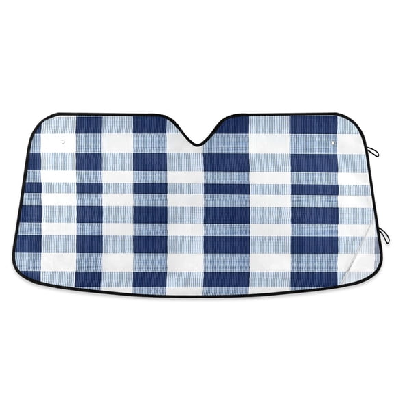 ALAZA Checkered Grid-a3 Windshield Sun Shade Car Foldable Sun Visor Block UV Rays Protector 55"x27.6"