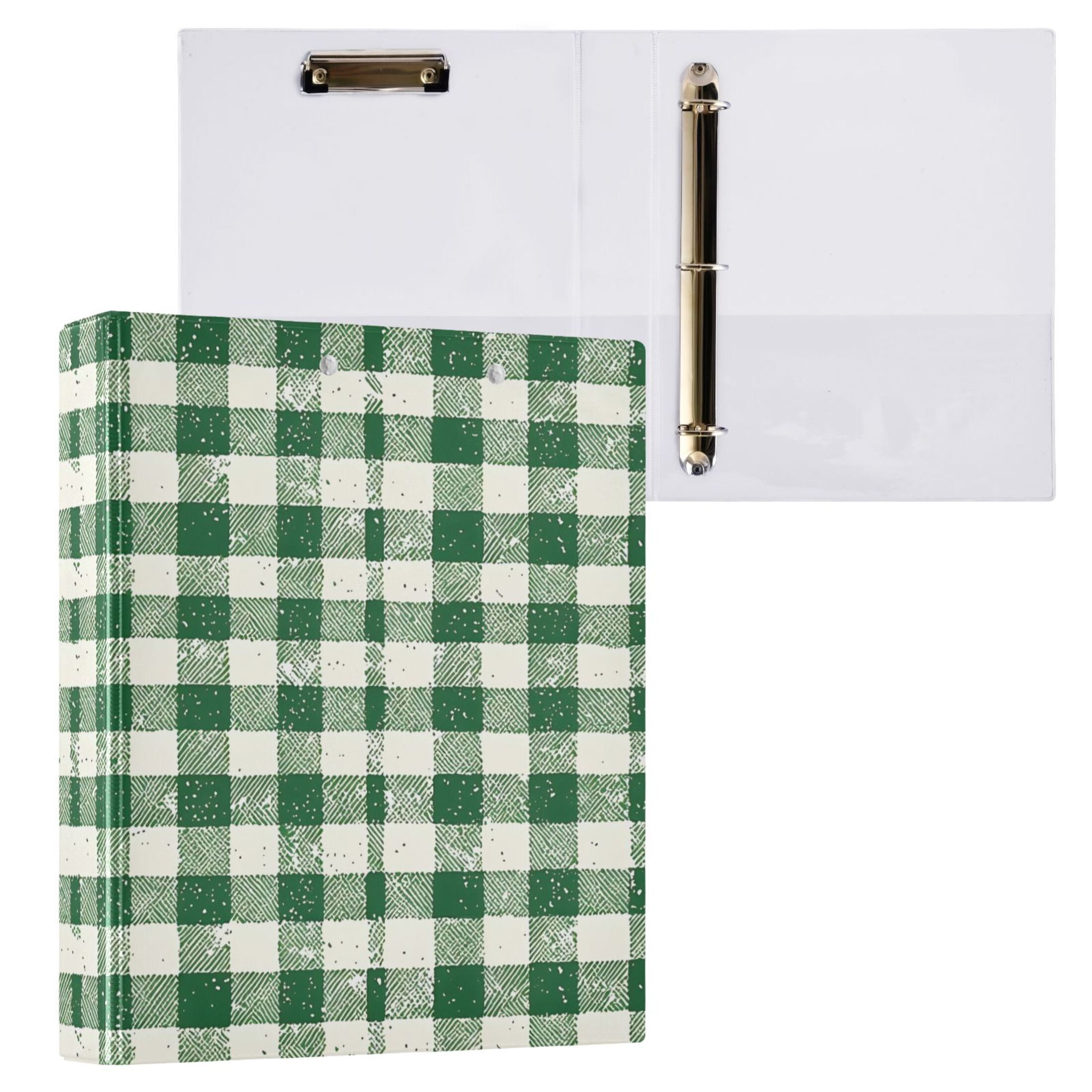 ALAZA Checkered Grid-a5 Hardcover 3 Ring Binder 1.5" Round Rings Interior Pockets Binders Organizer 1 Pack