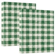 ALAZA Checkered Grid-a5 Hardcover 3 Ring Binder 1.5" Round Rings Interior Pockets Binders Organizer 2 Pack