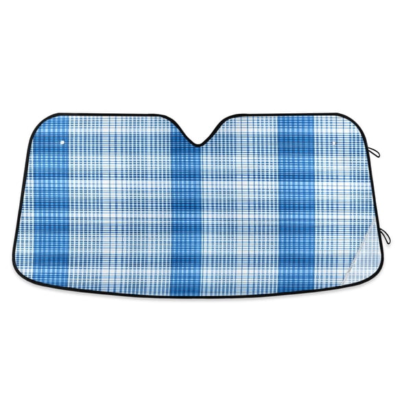 ALAZA Checkered Grid-a7 Windshield Sun Shade Car Foldable Sun Visor Block UV Rays Protector 53"x23.5"