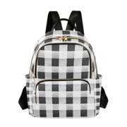 ALAZA Checkered Grid-b6 Womens Travel Laptop Backpack Large Daypack Ladies Shoulder Bags S