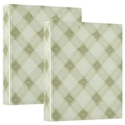ALAZA Checkered Grid-c1 Hardcover 3 Ring Binder 1.5" Round Rings Interior Pockets Binders Organizer 2 Pack