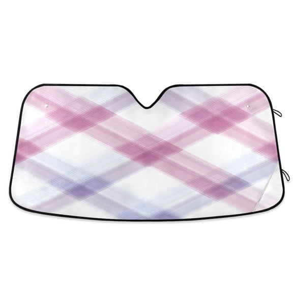 ALAZA Checkered Grid-c3 Windshield Sun Shade Car Foldable Sun Visor Block UV Rays Protector 57"x31.5"