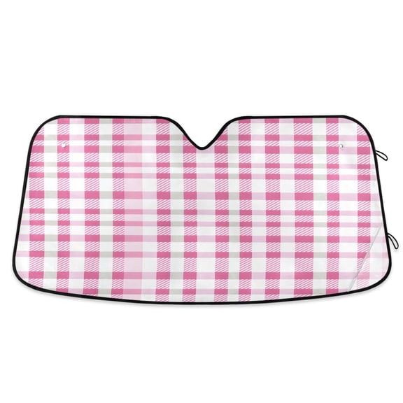 ALAZA Checkered Grid-c5 Windshield Sun Shade Car Foldable Sun Visor Block UV Rays Protector 57"x31.5"