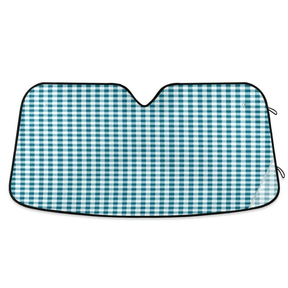 ALAZA Checkered Grid-c6 Windshield Sun Shade Car Foldable Sun Visor Block UV Rays Protector 57"x31.5"