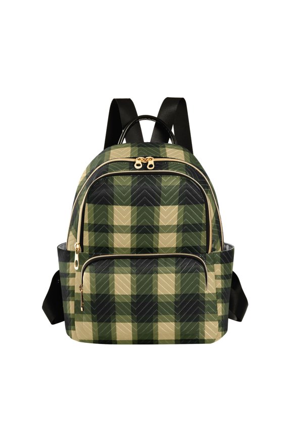 Checkered Grid-d5 Womens Travel Laptop Backpack Large Daypack Ladies Shoulder Bags M