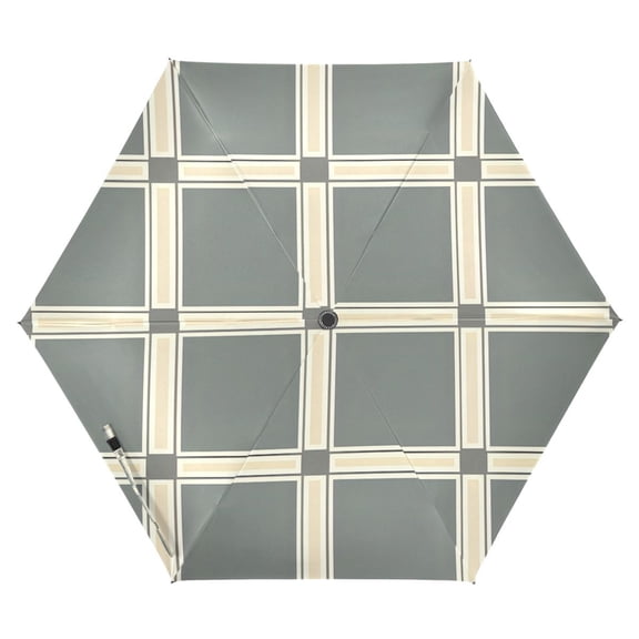 ALAZA Checkered Grid-d7 UPF 50+ Compact Folding Umbrella for Rain Travel Umbrella Packable