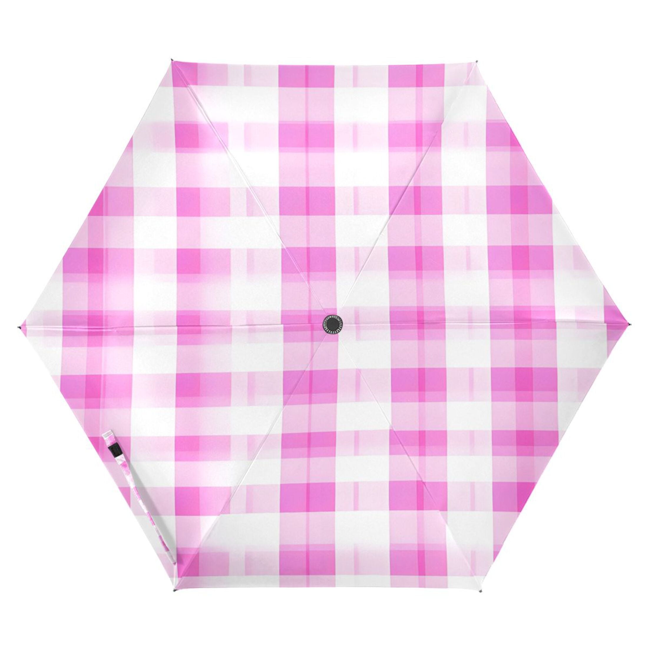 ALAZA Checkered Grid-d8 UPF 50+ Compact Folding Umbrella for Rain Travel Umbrella Packable