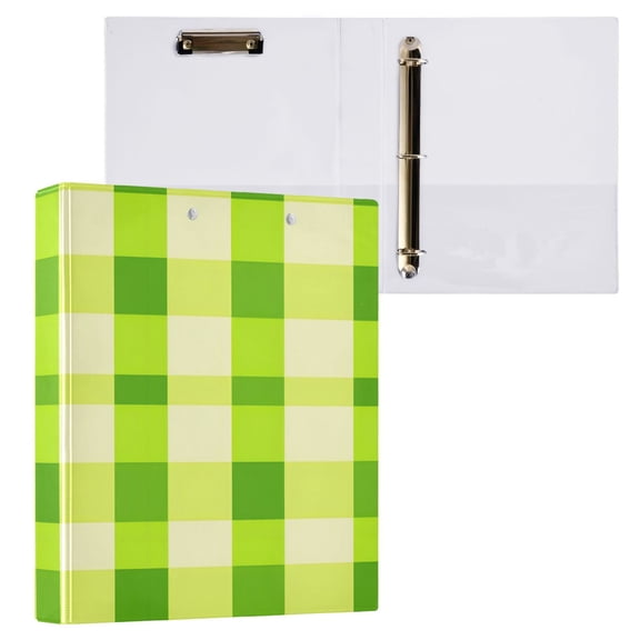 ALAZA Checkered Grid-t1 Hardcover 3 Ring Binder 1.5" Round Rings Interior Pockets Binders Organizer 1 Pack