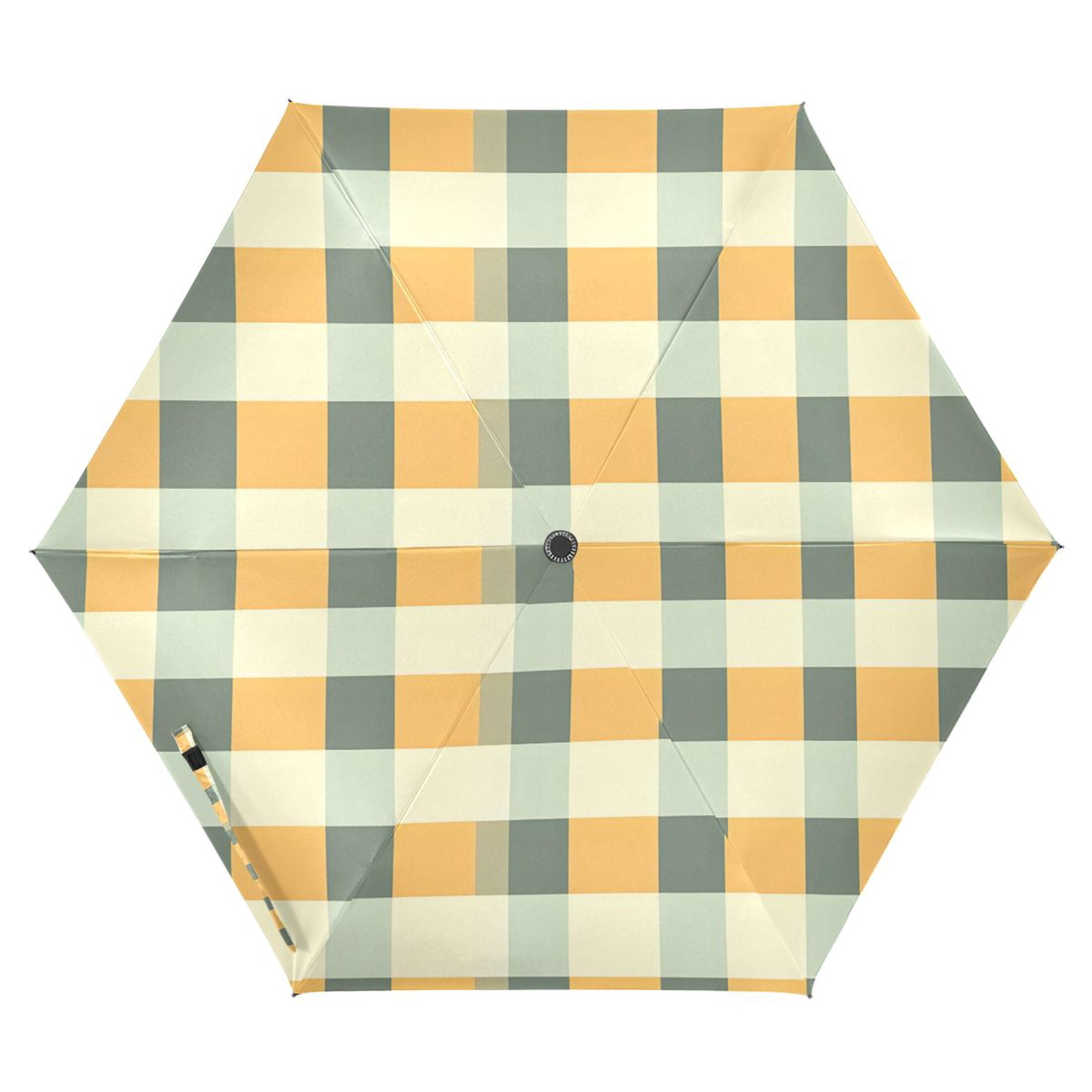 ALAZA Checkered Grid-t2 UPF 50+ Compact Folding Umbrella for Rain Travel Umbrella Packable