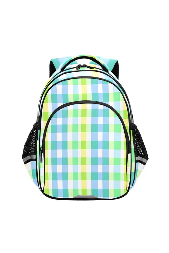 Checkered Grid-t5 School Backpack Elementary Bag Bookbag Travel Rucksack