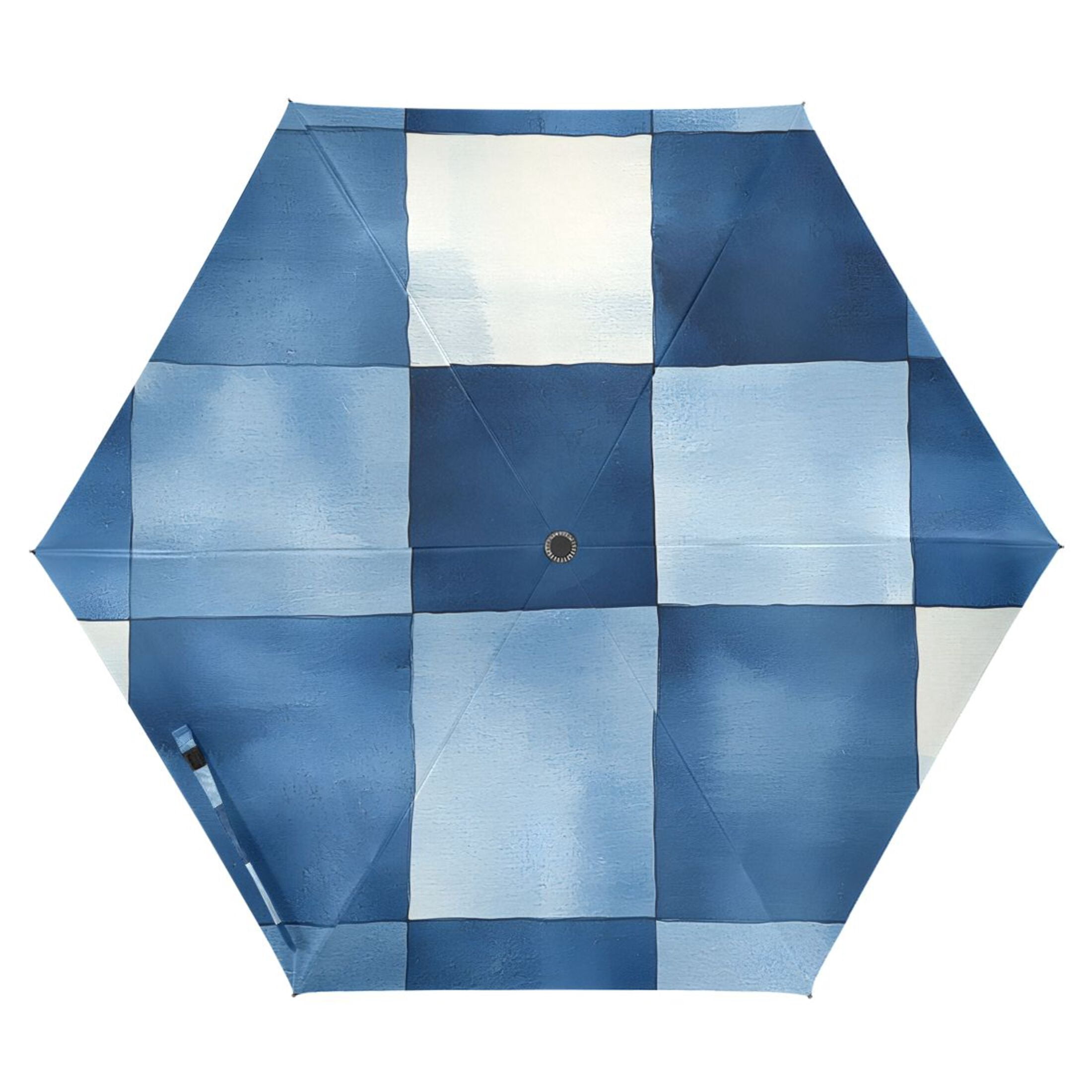 ALAZA Checkered Grid-z1 UPF 50+ Compact Folding Umbrella for Rain Travel Umbrella Packable