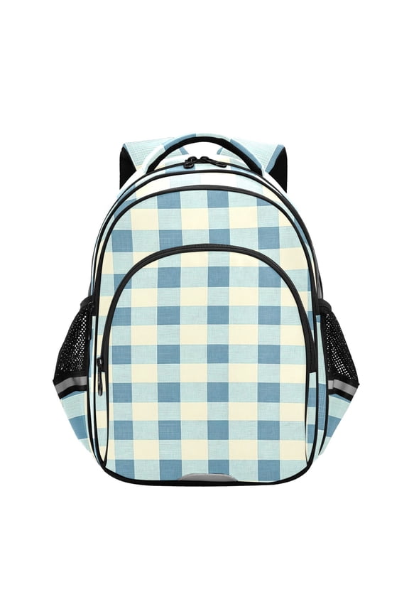 Checkered Grid-z2 School Backpack Elementary Bag Bookbag Travel Rucksack