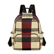 ALAZA Checkered Grid-z6 Womens Travel Laptop Backpack Large Daypack Ladies Shoulder Bags S