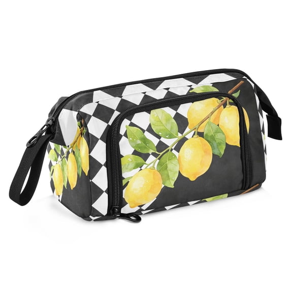 ALAZA Checkered Lemon Pencil Pouch Big Capacity Pencil Case Zipper ...